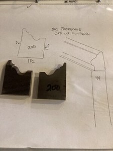 Baseboard Cap Or Moulding blade.Touch picture and see meaduements and details .