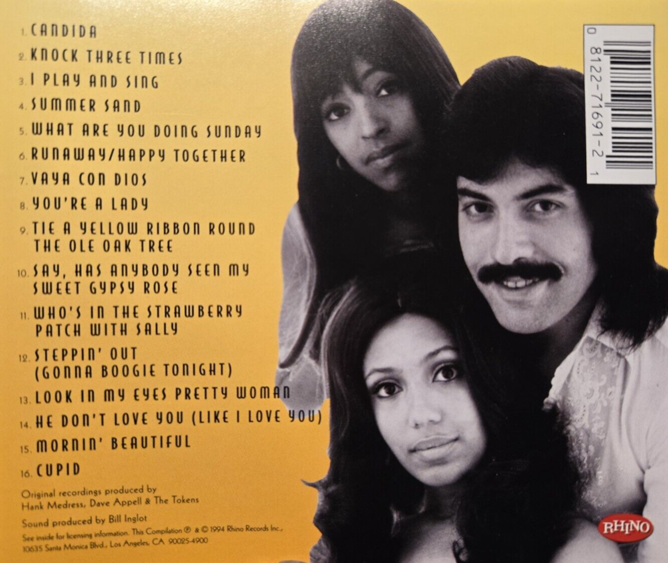 Tony Orlando & Dawn The Best Of Audio CD eBay