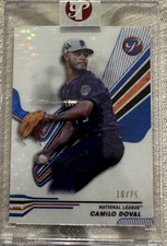 2024 Topps Pristine #254 Camilo Doval National League Blue Refractors  16/75