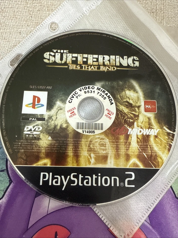2005 Sony PlayStation 2 The Suffering: Ties That Bind Disc Only Untested Used - Image 2 of 3