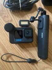 GoPro Hero 12 Black Action Camera 4K HD 27MP Creator Microphone Light Handle