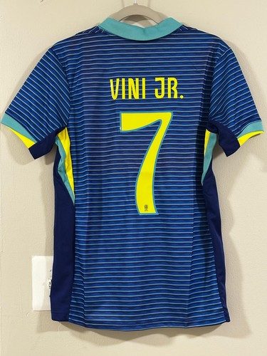 Brasil Vinicius Junior #7 Soccer Jersey Blue Unisex Adult