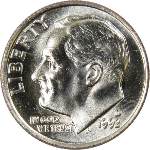1992 D Roosevelt Dime BU Uncirculated Mint State 10c US Coin Collectible