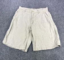 Old Navy Chino Shorts Men  s 32 Khaki Beige 100 Linen Flax Ultimate