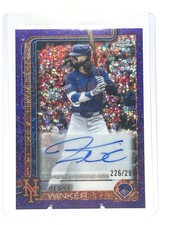 2025 Topps Chrome Update Jesse Winker Auto PURPLE Speckle #’d/299 Mets ⭐️