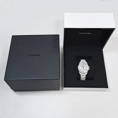 OROLOGIO DONNA CHANEL NUOVO MODELLO J12 H5698 CERAMICA BIANCA ACCIAIO INOX QUARZO