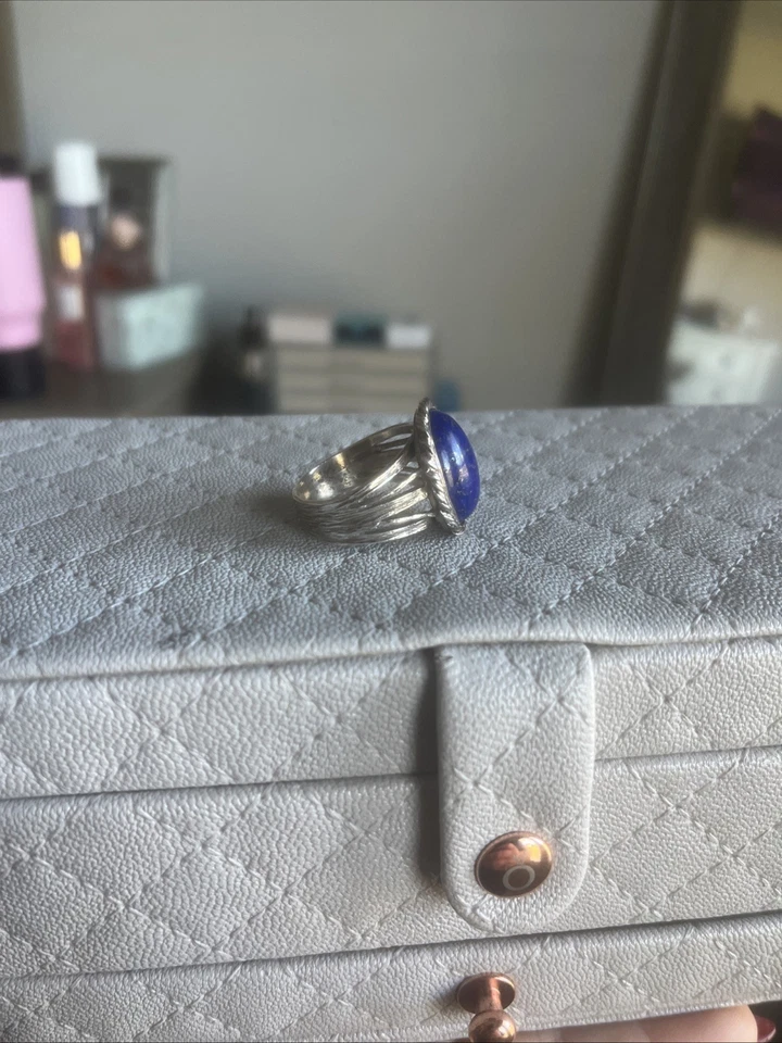 Lapis Multi Strand Silpada Ring 925 Sterling Silver Women's Ring Size 9 - Image 2 of 3