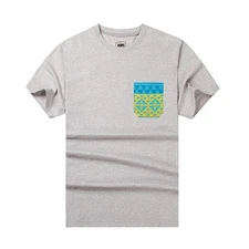 Men's Slim Fit Pocket T-Shirt Stretch Cotton Minimalist Design Solid Color Tee