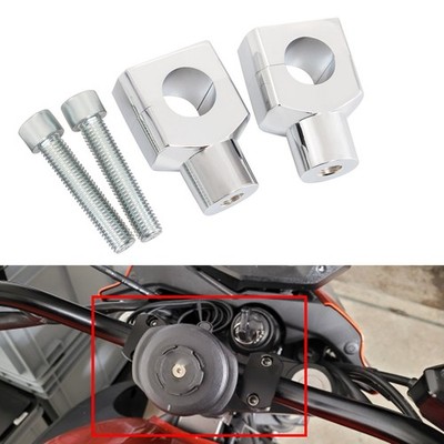 Aluminum Motorcycle Handlebar Risers Clamp Handle Fat Bar Kit Mount Adapters .
