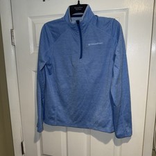 Vineyard Vines Sankaty 1/4 Zip Pullover Boys XL 18 light Blue quarter zip EUC