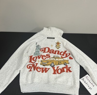 Limited Edition Dandy  New York  Lux Heather Grey Oversized Hoodie Size Medium 