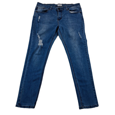 Gogo Jeans Women's Denim Stretch Slim Straight Distressed Jeans Size 13