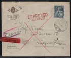 ZNV_296 - Rare 1937 cover to GERMANY w. top value of (5+3) L. 1937 CHILDREN set