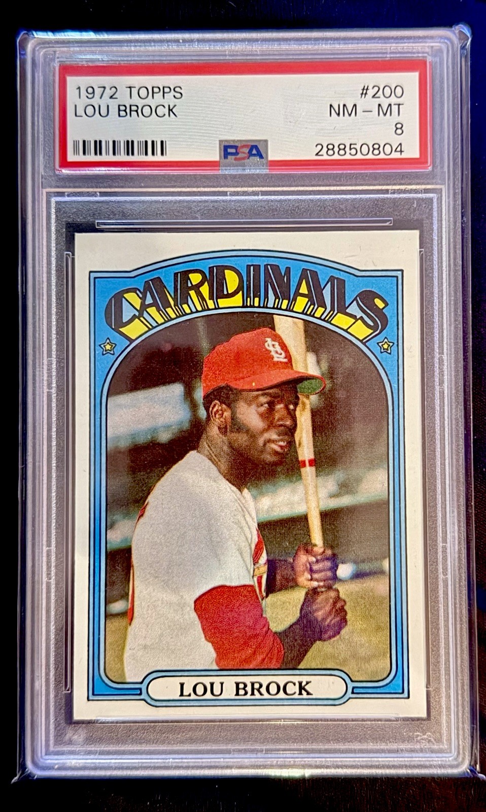 1972 Topps - Lou Brock #200 PSA 8