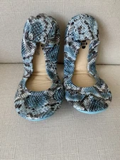 The Storehouse Flats Teal Snakeskin Women's Size 8