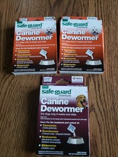 3x Merck Safe-Guard Canine Dewormer 3 - 1g Pouches 2 Boxes 3 - 4g Pouches 1 Box
