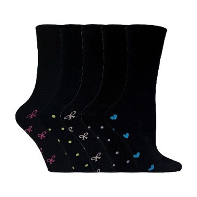 Womens / Womens Black Cotton Rich Cute Dress Socks with Bows & Hearts | eBay Womens / Womens Black Cotton Rich Cute Dress Socks with Bows & Hearts | eBay