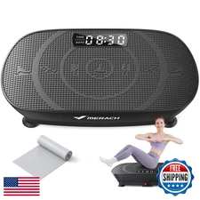 MERACH Vibration Plate Exercise Machine Whole Body Workout Bluetooth Silicone Pe