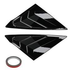 Rear Side Window Louvers For Honda Civic Sedan 2022-2025 Gloss Black Painted