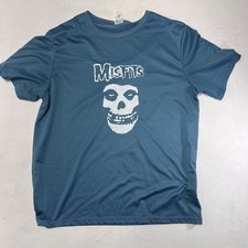 Misfits Graffic Tshirt Teal Blue Size XL Unbranded Tag