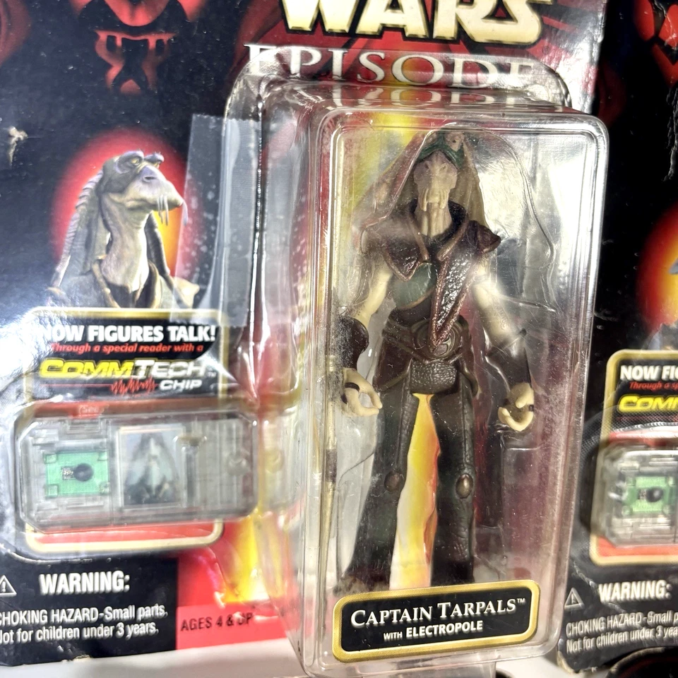 Figuras de ação Hasbro Star Wars 1998 episódio 1 TPM - Lote de 4 (novo/dano de cartão) - Imagem 2 de 4