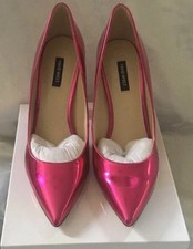 NINE WEST TRENZ PUMPS FUCHSIA METALLIC SZ 12 MED