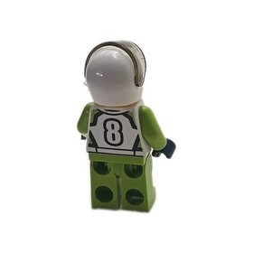 LEGO City Lime Green Racing Driver Minifigure 60113 60115 Rally Car Helmet