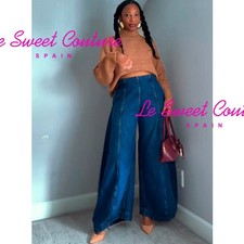 ZARA WOMAN FW25 BLUE ZW COLLECTION HIGH-WAIST BALLOON JEANS 9863/250/400