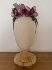 Dusky Pink & Plum orchid Headband Fascinator Wedding Races