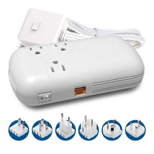 300W Step Down Converter   3x USA Outlets  1 USB-A  1 USB-C PD 18W   AC 220-24