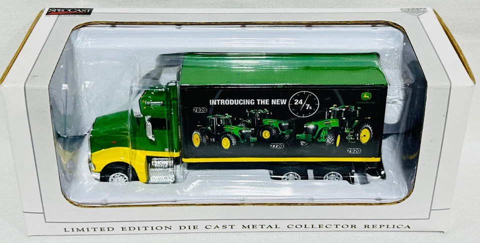 John Deere 7020 Series Peterbilt 385 Van Box Truck By SpecCasst 1/64th Scale - Image 2 of 4