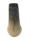 Vintage Weller Art Pottery FLORETTA Blue Pansy Small Vase 6" Tall
