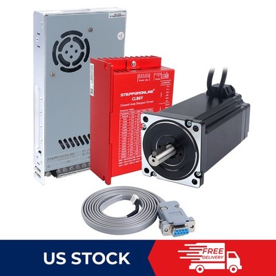 STEPPERONLINE Nema 34 Closed Loop Stepper CNC Kit 1700oz.in Motor & CL86Y Driver