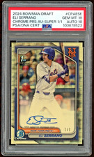 2024 Bowman Draft Chrome Eli Serrano 1st RC 1/1 Superfractor Auto PSA 10 Mets