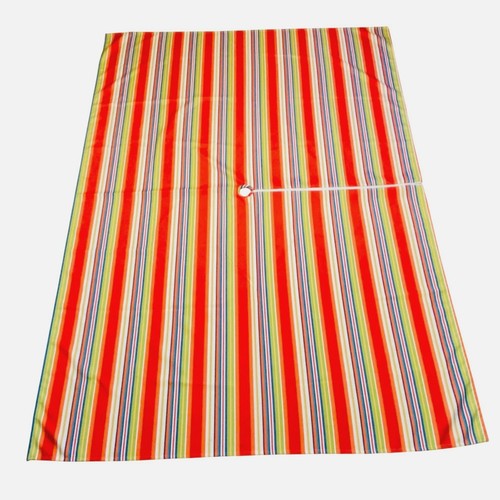 Striped Outdoor Table Cover With Umbrella Hole Multicolor Design Patio Dining