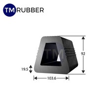Rubber Docking Bumpers Property & Vehicle Dock Protectors D Section 103x92x300mm