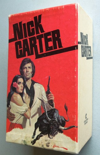 NICK CARTER Vintage 1970's Spy Thriller PAPERBACK BOOK Store Display Box SLEEVE - Picture 4 of 5