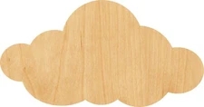 Cloud  Laser Cut Out Wood Shape Craft Supply - Woodcraft Cutout