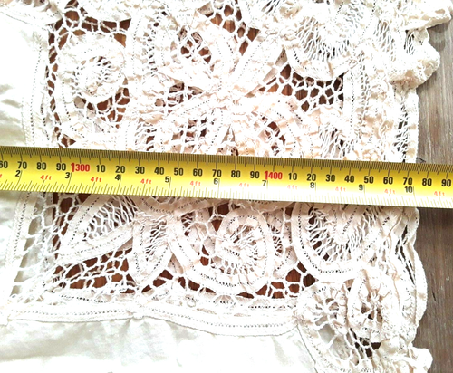 Battenberg lace embroidered tablecloth 320x147 cm with 12 serviettes ecru elegan - Picture 12 of 12