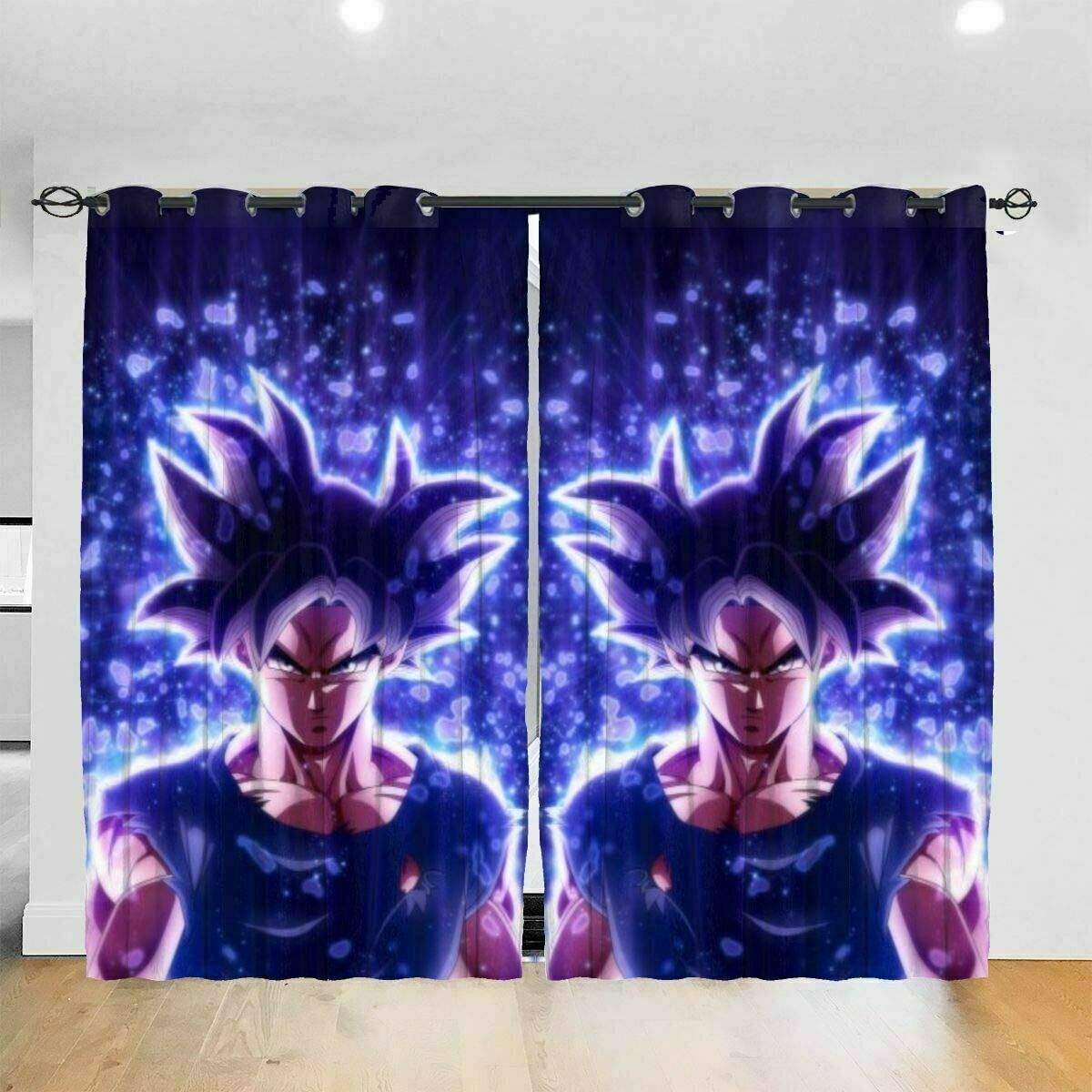 Dragon Ball Super Blackout Window Curtains 2 Panels Living Room Thicken Drapes