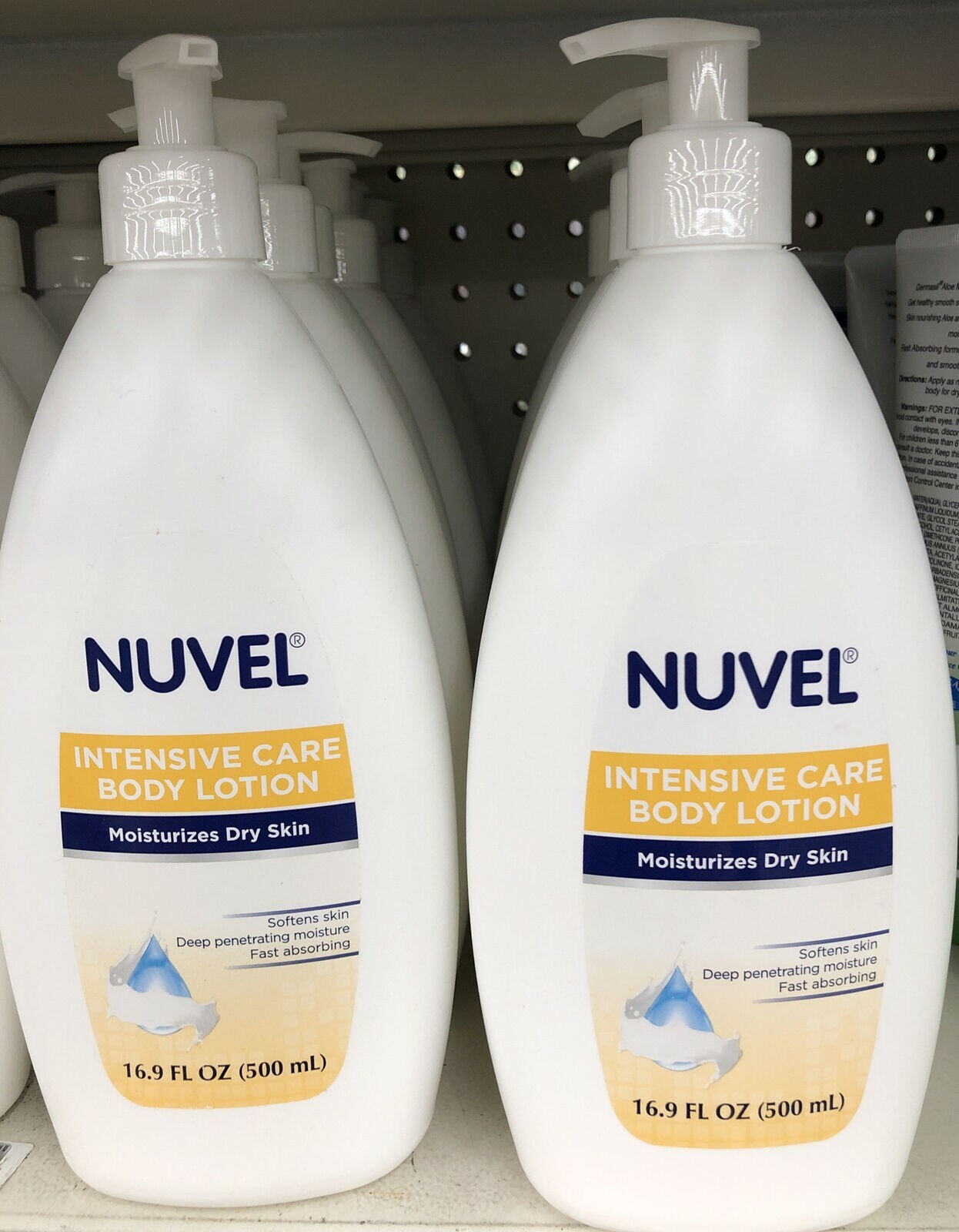 LOT of 2 Nuvel Intensive Care Body Lotion Moisturizes Dry Skin 16.9 FL