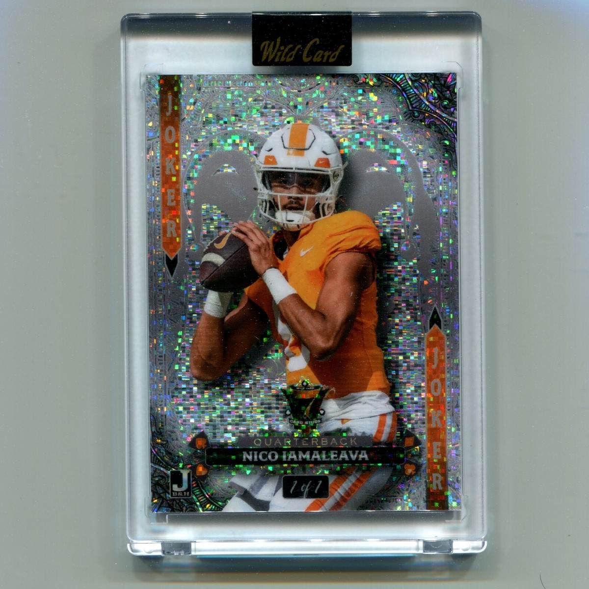 2024 Wild Card 7 Card Stud Joker's Wild Football Nico Iamaleava 1