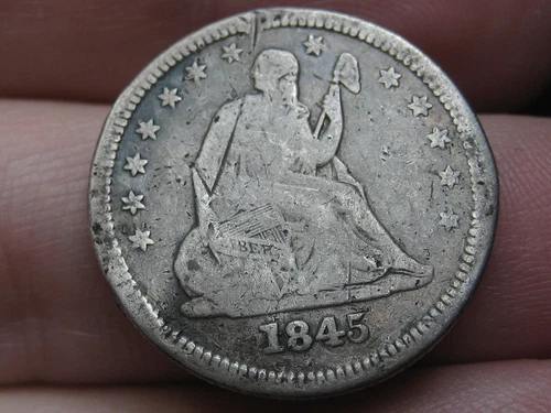 1845-P Seated Liberty Quarter — photo from another recent sale
