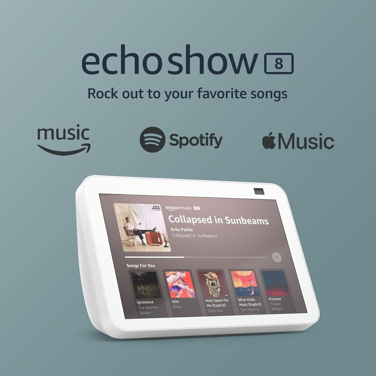 Amazon Echo Show 8 [2nd Gen] [Glacier White] HD smart