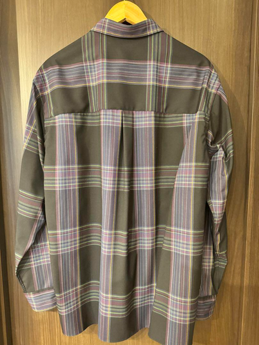 AURALEE superleichtes kariertes Wollhemd schwarz Größe 4 A9AS01LC hergestellt in Japan - Bild 4 von 6