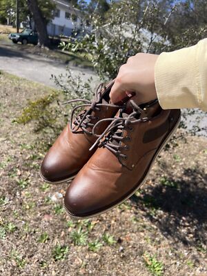 Sonoma Brown Faux Leather Oxford Dress Shoes Men Size 11 M  display picture 1