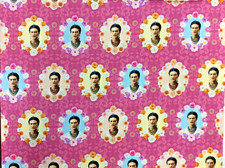 RK212 Frida Kahlo Portait Mexico Artist Latin Folk Art Cotton Quilt Fabric