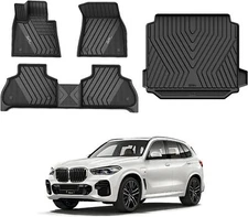 3W Car Floor Mats & Cargo Liner for BMW X5 2019-2026 Waterproof Anti-slip Liners