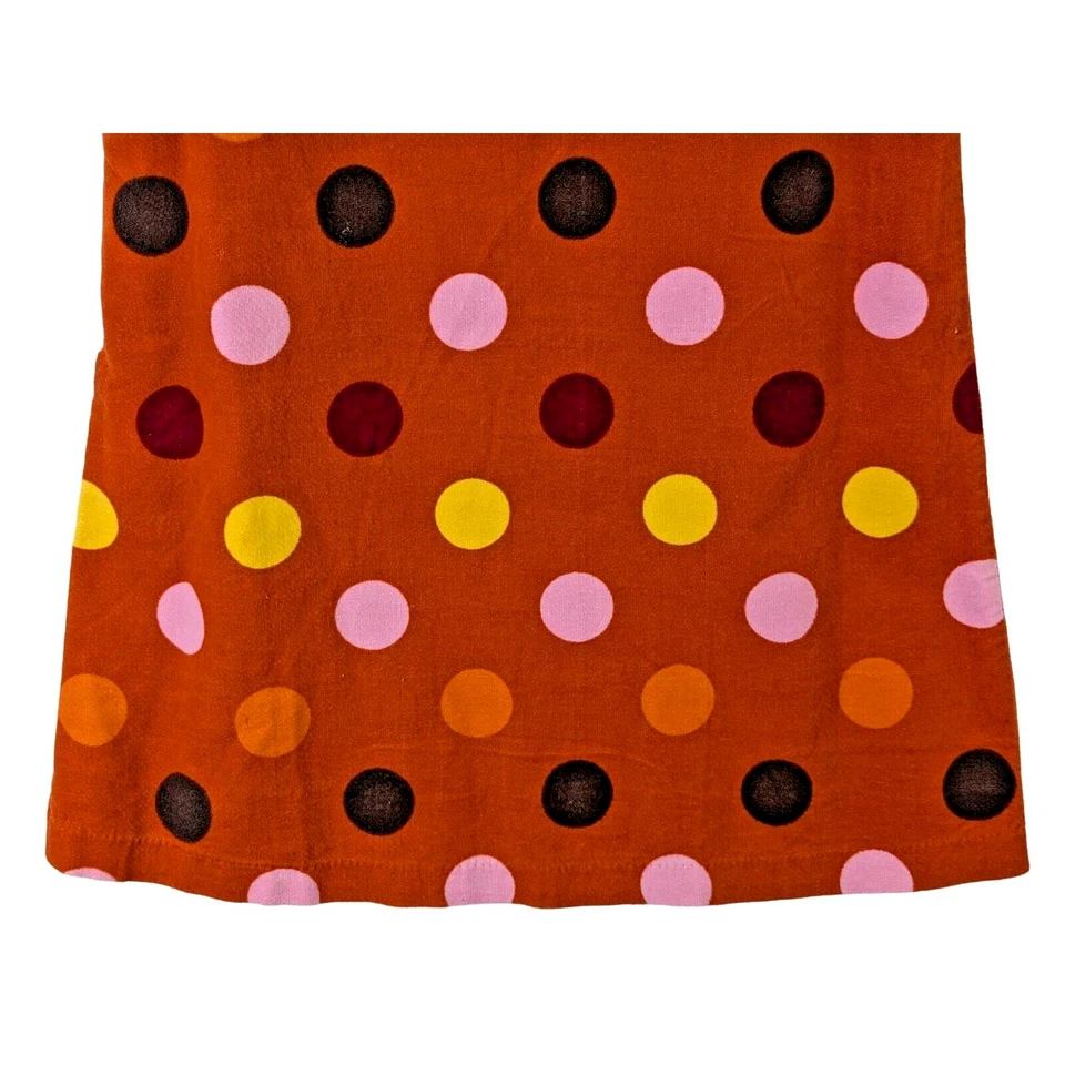 Gymboree девочка размер 12 оранжевый без рукавов вельветовое платье джемпер цветной горошек - Изображение 3 из 4