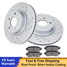 Front Drilled Brake Discs Rotors Ceramic Pads for 2013-2023 Nissan Altima Brakes